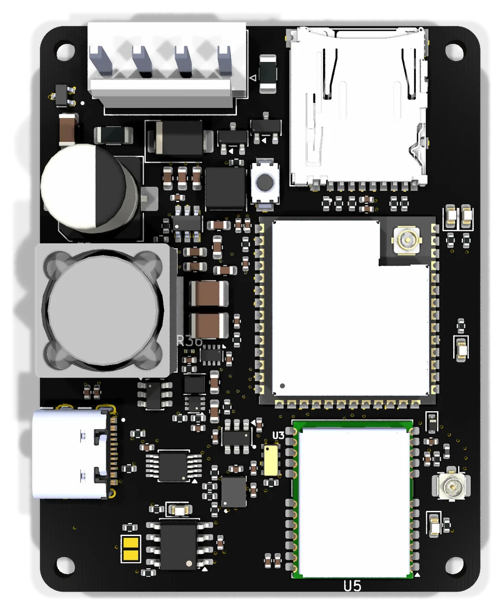 Datalogger CAN, vista superior